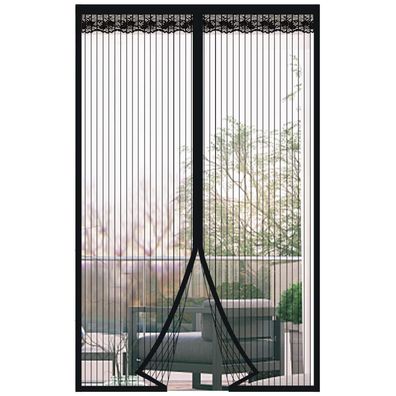 DIKER Magnet Fliegengitter Tür 150x200cm für Balkon- und Terrassentüren - Ohne