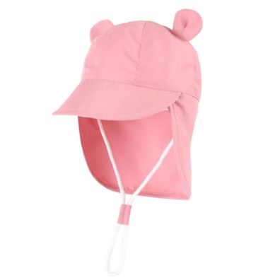 YAMEE Mädchen Sonnenhut atmungsaktiv, Sommer Baby-Strandhut mit Nackenschutz