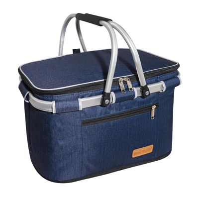 Abiubiu 34L Kühltasche Einkaufskorb, isolierter Picknickkorb, Lunchtasche