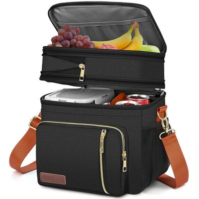 MIYCOO Kühltasche 15L, Doppeldecker Lunchtasche für Männer und Frauen