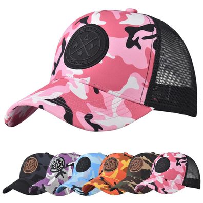 Baynetin Baseballkappe Herren Rot Camouflage - Verstellbare Mesh-Cap mit