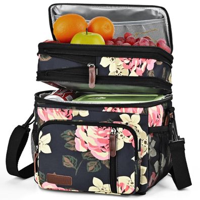 MIYCOO Kühltasche 15L, Doppeldecker Lunchtasche für Männer & Frauen