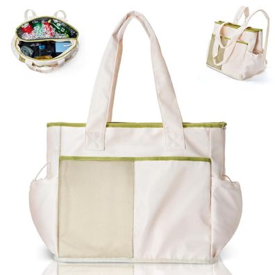 Odoland Kühltasche 26L, 2in1 Rucksack/Umhängetasche, auslaufsicher, weiß