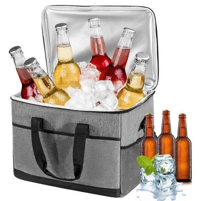 Glanxy Klappbare Kühltasche 37L - Tragbare Eistasche, Thermotasche für Picknick