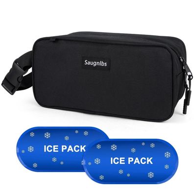 Saugnlbs Mini-Kühltasche mit integrierten Kühlakkus, isolierte Lunch-Tasche für
