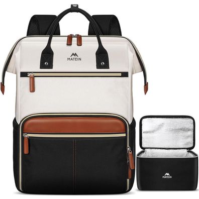 MATEIN Laptop Rucksack Damen 15,6 Zoll mit isolierter Kühltasche, 2-in-1