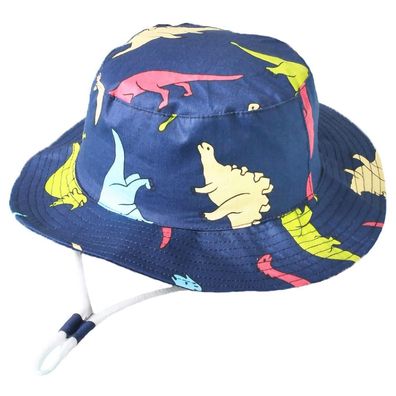 Malaxlx Kinder Fischerhut mit Dinosaurier-Motiv, Sonnenschutz UPF 50 + , 12-24