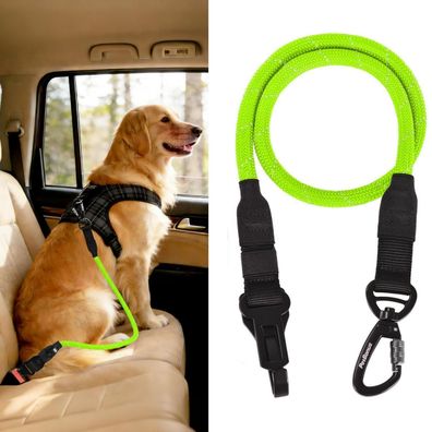 PetBonus Hunde Sicherheitsgurt für Auto, Seil-Hundeauto Sicherheitsgeschirr für