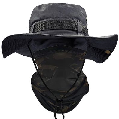 ehsbuy Sonnenhut Herren UPF 50+ Safari Hut mit Kühlender Multifunktionstuch