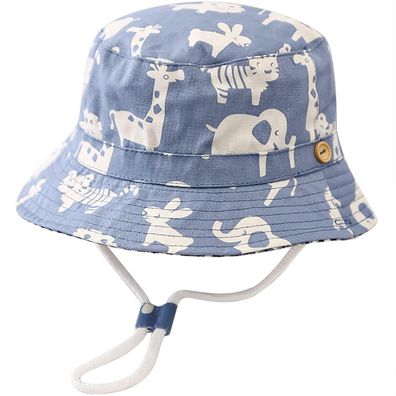 Malaxlx Kinder Fischerhut mit Tiermotiv, Sommerhut für Jungen & Mädchen, 4-8