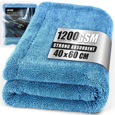Airlab XL Auto Trockentuch 1200GSM - Saugstarkes Mikrofaser Tuch für