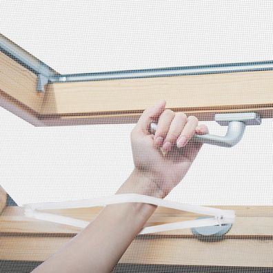Flintronic Fliegengitter für Dachfenster 150x180 cm, mit Reißverschluss, ohne