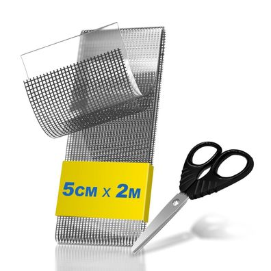 Fliegengitter Reparatur Klebeband Set 2m - Stark Selbstklebend Glasfaser für