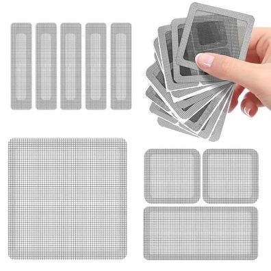 Fliegengitter Reparatur Set 39 Stück - Stark Selbstklebend Glasfaser Reparatur