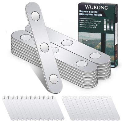 Wukong Magnet-Set für Fliegengitter - 12 starke Neodym-Magnete zur einfachen