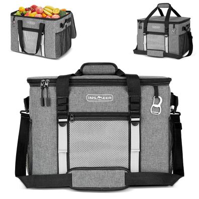 Insmeer Kühltasche 50 L faltbar, auslaufsicher mit Öffner, für Camping, Strand