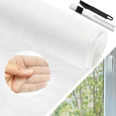 BUZIFU Fliegengitter Fenster 90x500 cm Insektenschutz Meterware Fiberglasgewebe