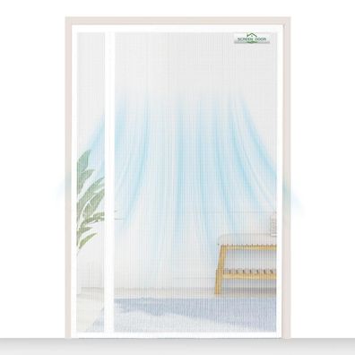 SCREEN DOOR Fliegengitter Tür 120x230cm, umkehrbare Balkontür mit