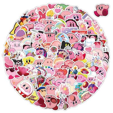 100er Kirby Games Sticker Set - Wasserdichte Vinyl Aufkleber für Kinder