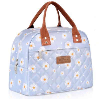 Homespon Lunchtasche Kühltasche für Arbeit, Büro, Picknick - Blau Gänseblümchen