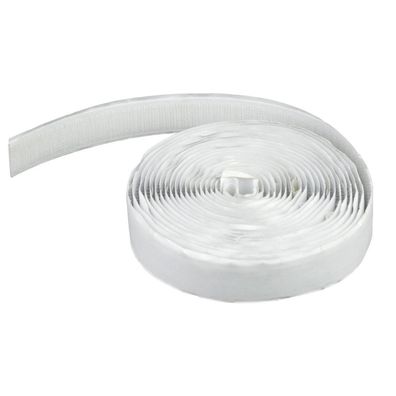 Apalus 6.30m Haken Klettband Selbstklebend 20mm Breit Weiß - Ohne Flauschband
