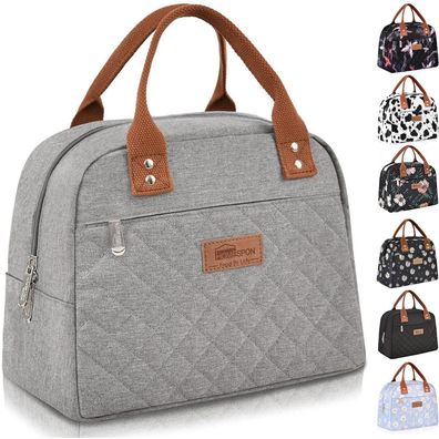 Homespon Lunchtasche Kühltasche für Arbeit, Büro, Picknick - Grau, Modisch