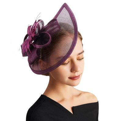 Dreshow Fascinator Hut für Damen mit Schleier, Stirnband und Clip - Perfekt für