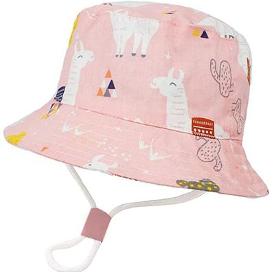 XYIYI Unisex Baby Kleinkind Sonnenhut für 1-8 Jahre Mädchen Jungen, Rosa Alpaka
