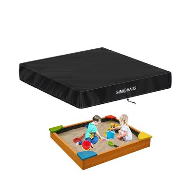 Simphaus Sandkastenabdeckung Wasserdicht 90x90x20cm Quadratisch 420D Oxford