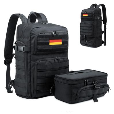 Bertasche 2-in-1 Arbeitsrucksack mit Kühltasche, 17 Zoll Laptopfach, für