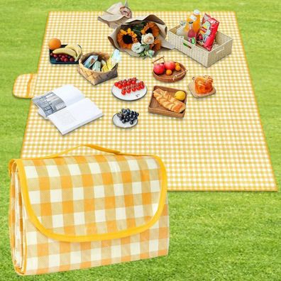 AYBUY Picknickdecke 150 x 200cm, faltbar, wasserdicht, sandfest, mit