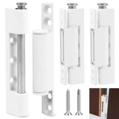 Niuny Tür- und Fensterscharniere, 3 Stück, 95mm, Weiß, Aufschraubband aus