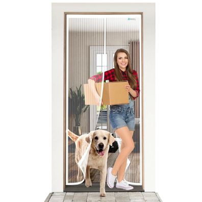 Esmayulo Fliegengitter Tür 80x240 cm, Magnet Fliegengitter für Balkontür