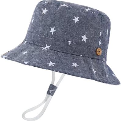 XYIYI Unisex Baby Kleinkind Sonnenhut für 1-8 Jahre Jungen Mädchen, Star Denim