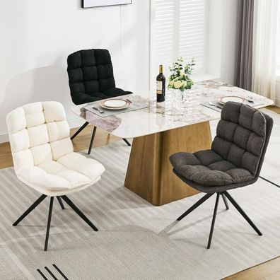 LONXIU Esszimmerstühle 6er Set drehbar, Moderner Stil Polsterstühle für