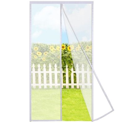 Risareyi Magnet Fliegengitter Balkontür 75x230cm Weiß - Insektenschutz ohne
