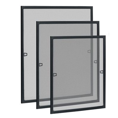 XMTECH Fliegengitter Fenster 120x140cm Anthrazit - Insektenschutz mit Aluminium