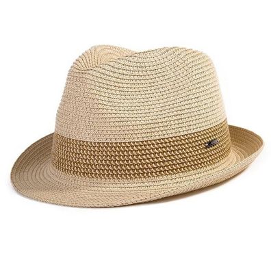 Comhats Herren Trilby Strohhut Sommer Sonnenschutz - Faltbar, Rollbar, Fedora