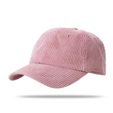 YAMEE Baseball Cap Damen Winter Cord Verstellbar Vintage Leicht Weich Warm Rosa