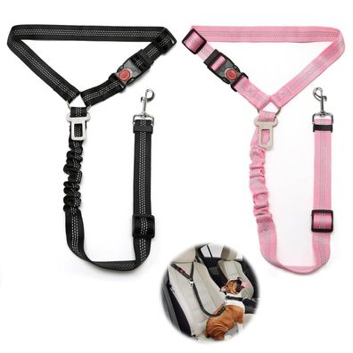 2x Verstellbarer Hundegurt fürs Auto mit Ruckdämpfer - Sicher & Vielseitig für