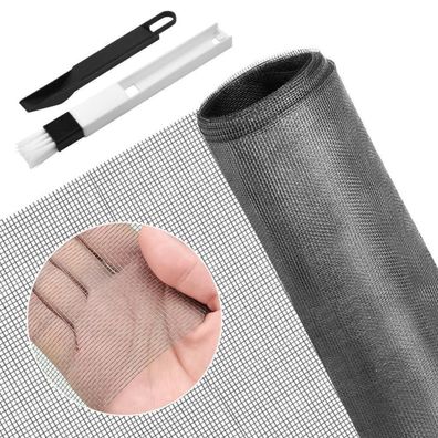 BUZIFU Fliegengitter Meterware Fiberglas-Gewebe 90x220 cm Grau - Insektenschutz