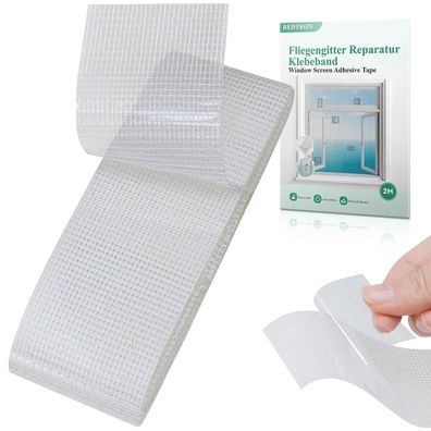 Redtron Reparaturband für Fensterscheiben (48 mm x 2 m), Weiß - Starkes