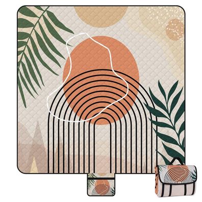 Jopee Picknickdecke 200x200cm Boho - Wasserdicht, Sandfrei, Waschbar, Tragbar