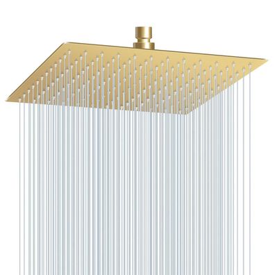 KINLIV 30CM Regendusche Gold, 304 Edelstahl Quadratischer Wasserfall Duschkopf