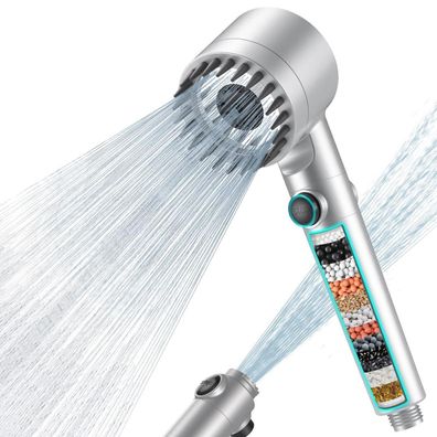 MEKO Duschkopf mit 15-Schicht-Filter, Hochdruck-Handbrause mit 1,5m Schlauch