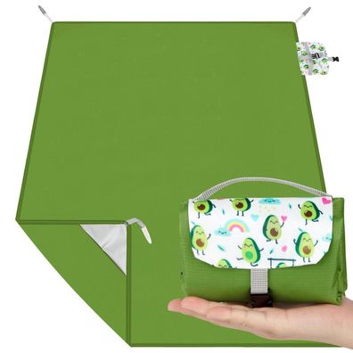 Kiiwah Picknickdecke Outdoor 200 x 150 cm, faltbar, wasserdicht, leicht und