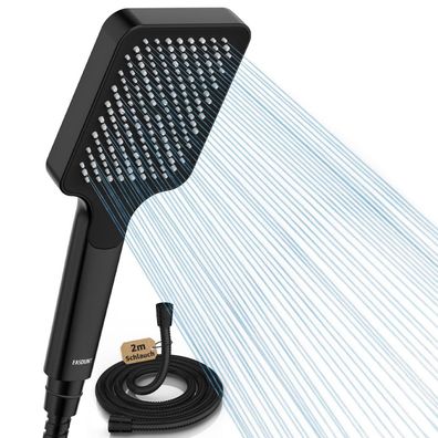 Fasdunt Hochdruck Duschkopf mit 2M Schlauch, Regendusche, Wassersparend 40