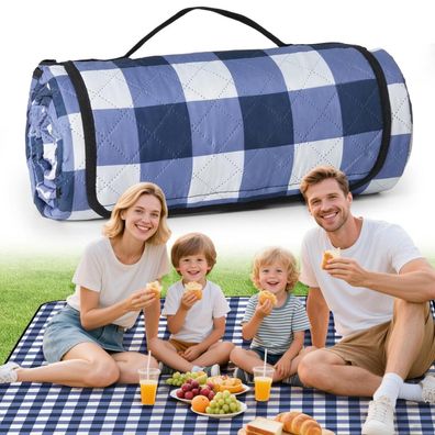 Ergohortus Picknickdecke wasserdicht, extra groß 200x200 cm, sandabweisend