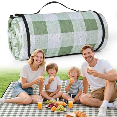 Ergohortus Picknickdecke wasserdicht, extra groß 200x200 cm, sandabweisend