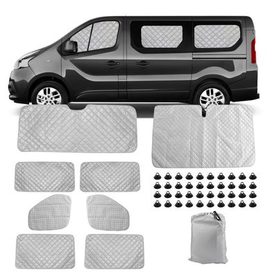 8-teiliges Wohnmobil Windschutzscheiben-Sonnenschutz-Set für Renault Trafic LWB